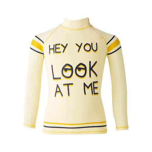 AQA 주니어 래시가드 긴팔 - 옐로우 140