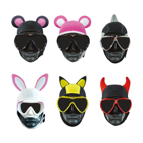 트라이온 캐릭터 비니 후드 - 미키마우스 블랙